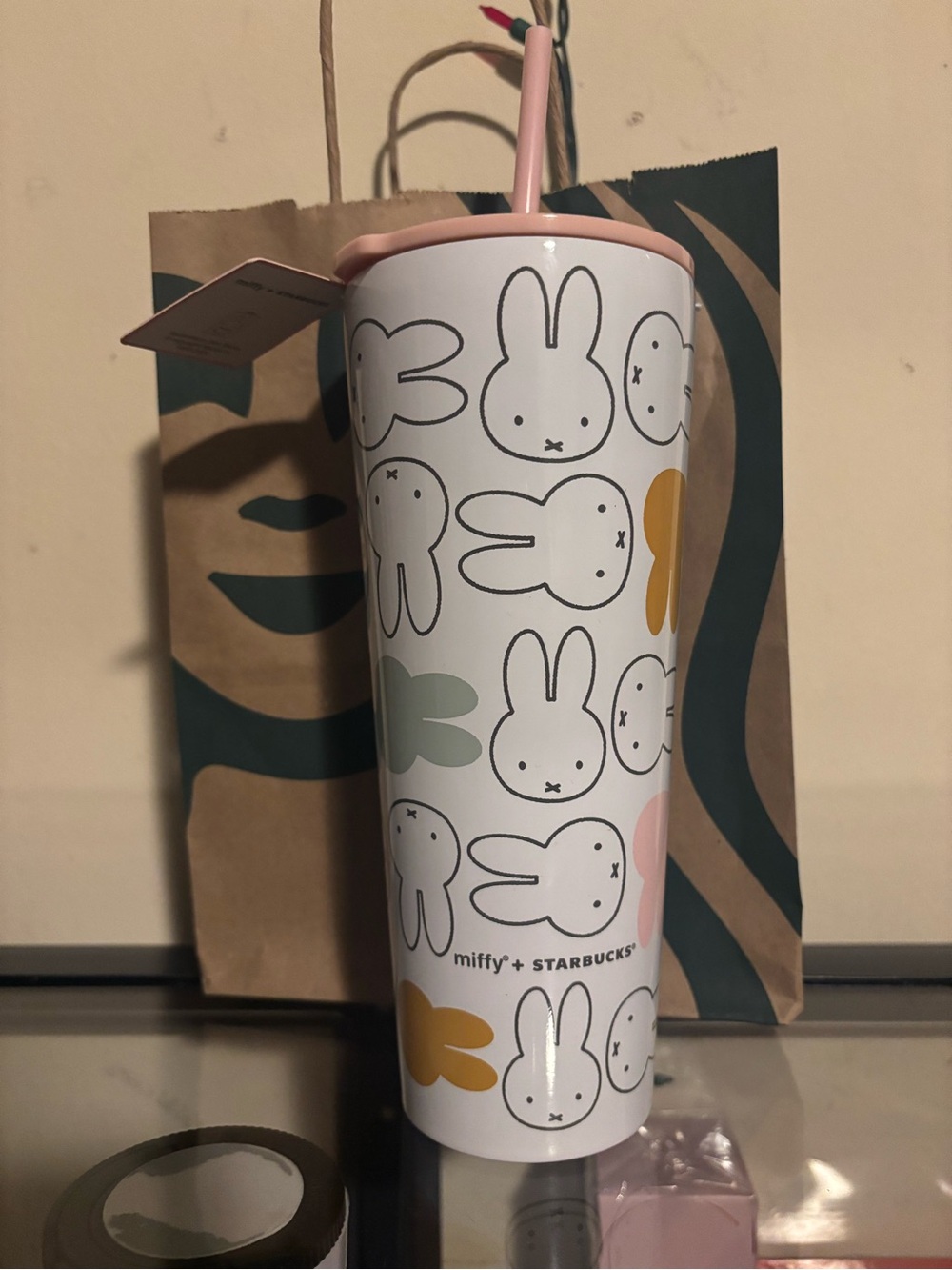 Miffy x Starbucks Pink-Trim Stainless Tumbler